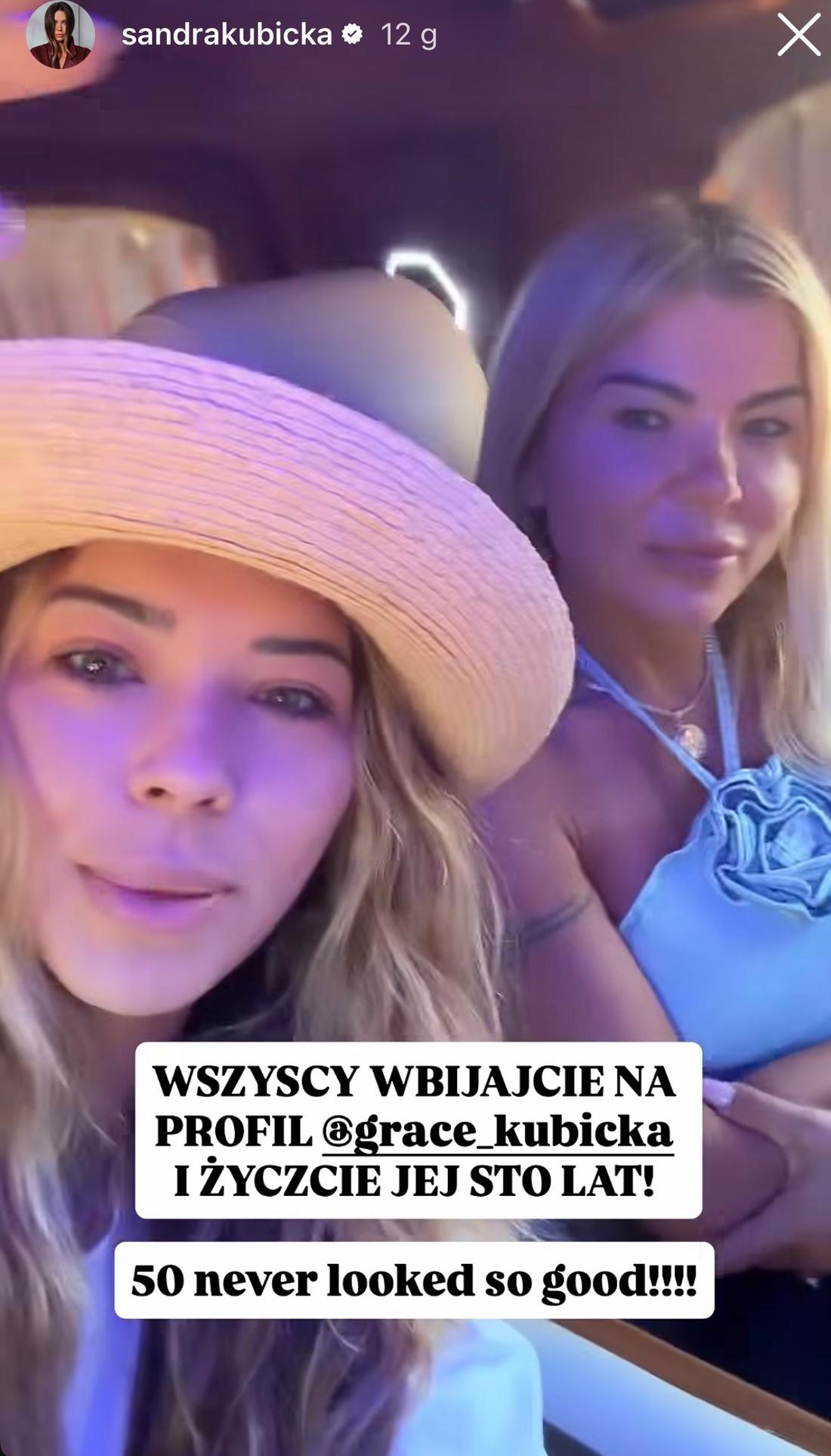 Sandra Kubicka i Grace Kubicka, fot. Instagram