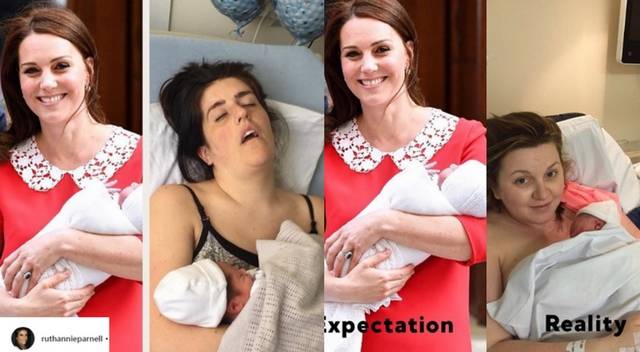 Szybki poród Kate Middelton wyśmiewany przez mamy!