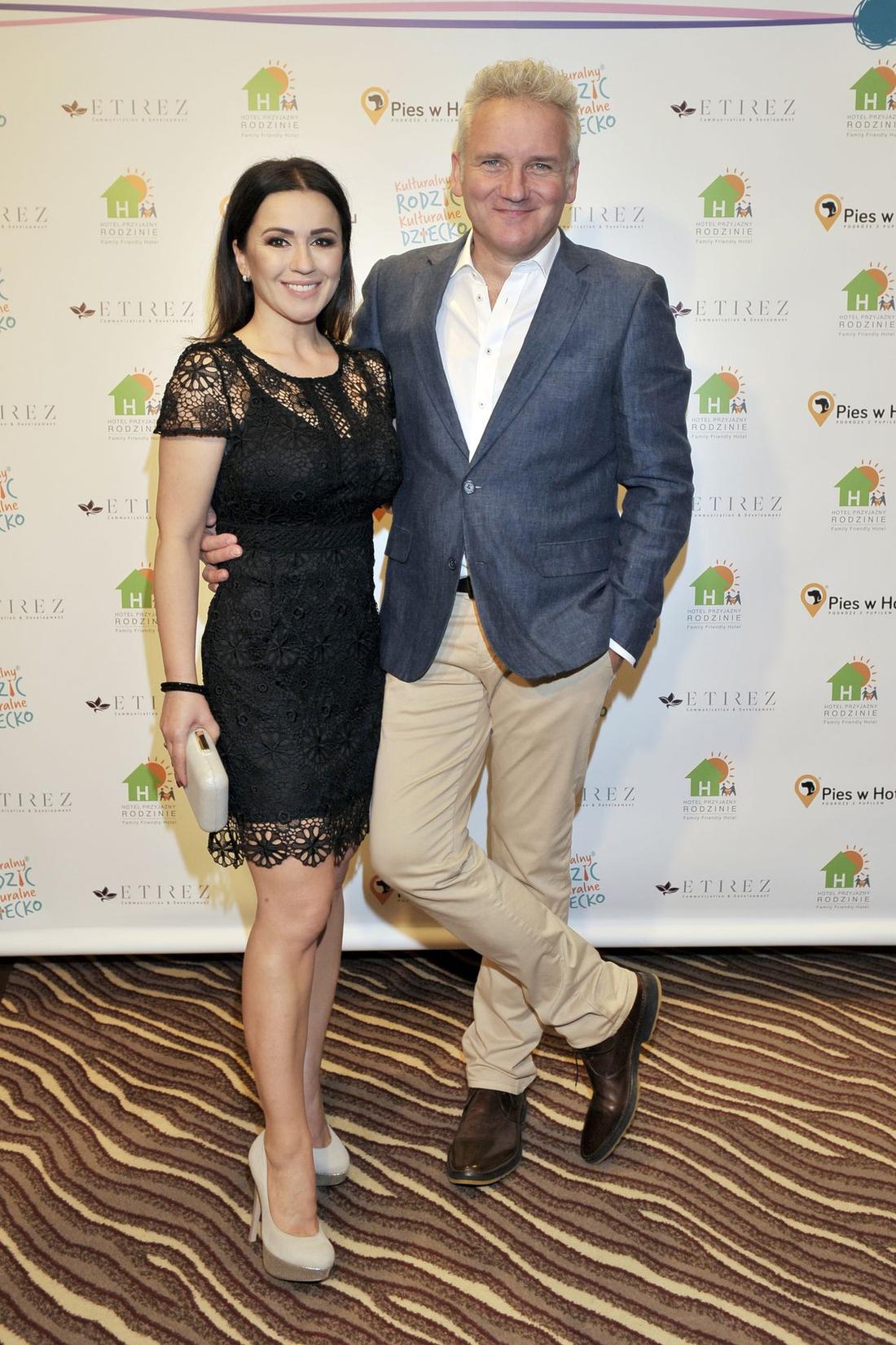 Jarosław Kret z Beatą Tadlą