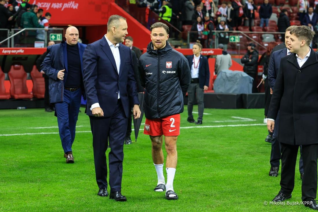 Karol Nawrocki po meczu Polska - Albania, fot. X @NawrockiKn