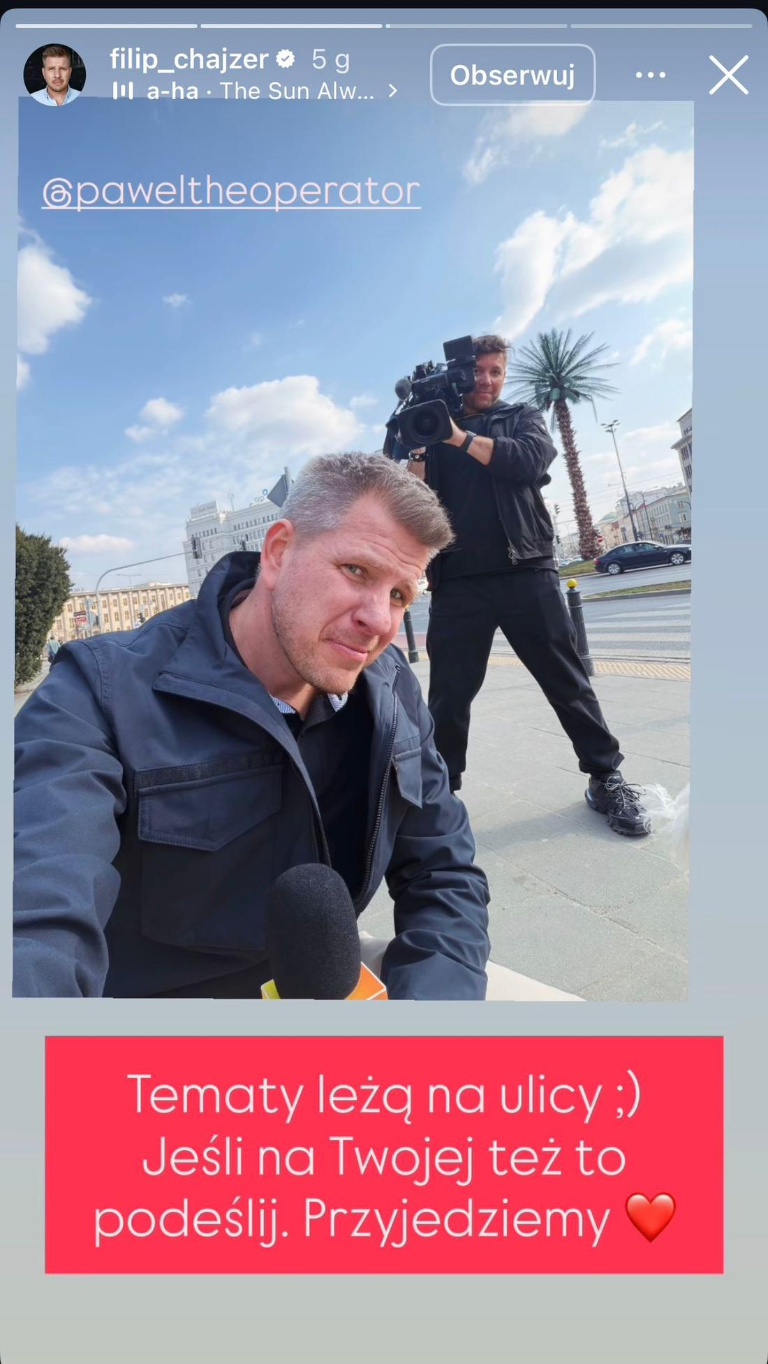 Filip Chajzer, fot. Instagram.