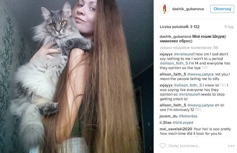 WOW! Ta kobieta nie ścinała włosów od 13 lat!