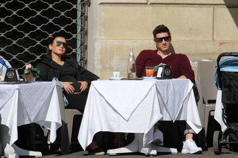 Anna Lewandowska i Robert Lewandowski w Rzymie w 2017 roku.