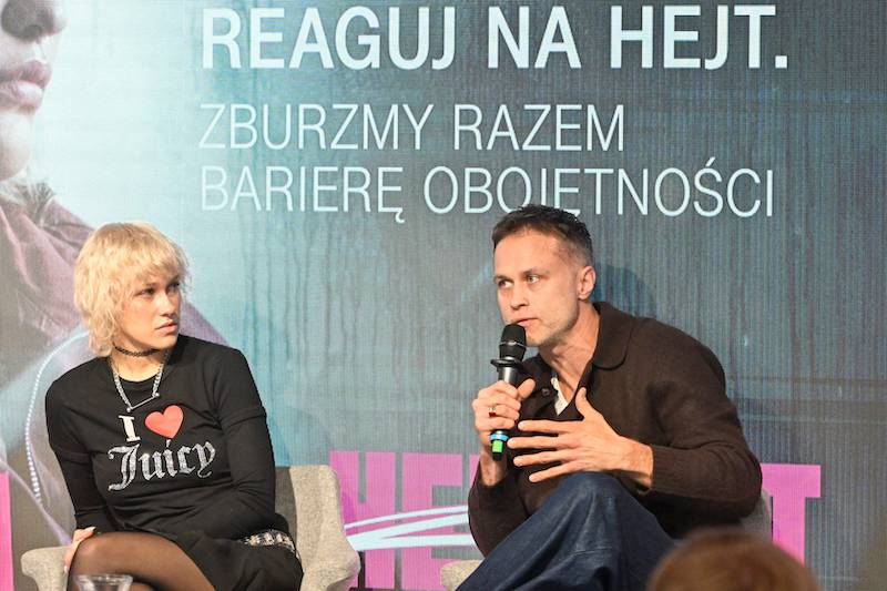 Gwiazdy na konferencji. Walczą z hejtem: zbuntowana Helena Englert, zamyślony Maciej Zakościelny