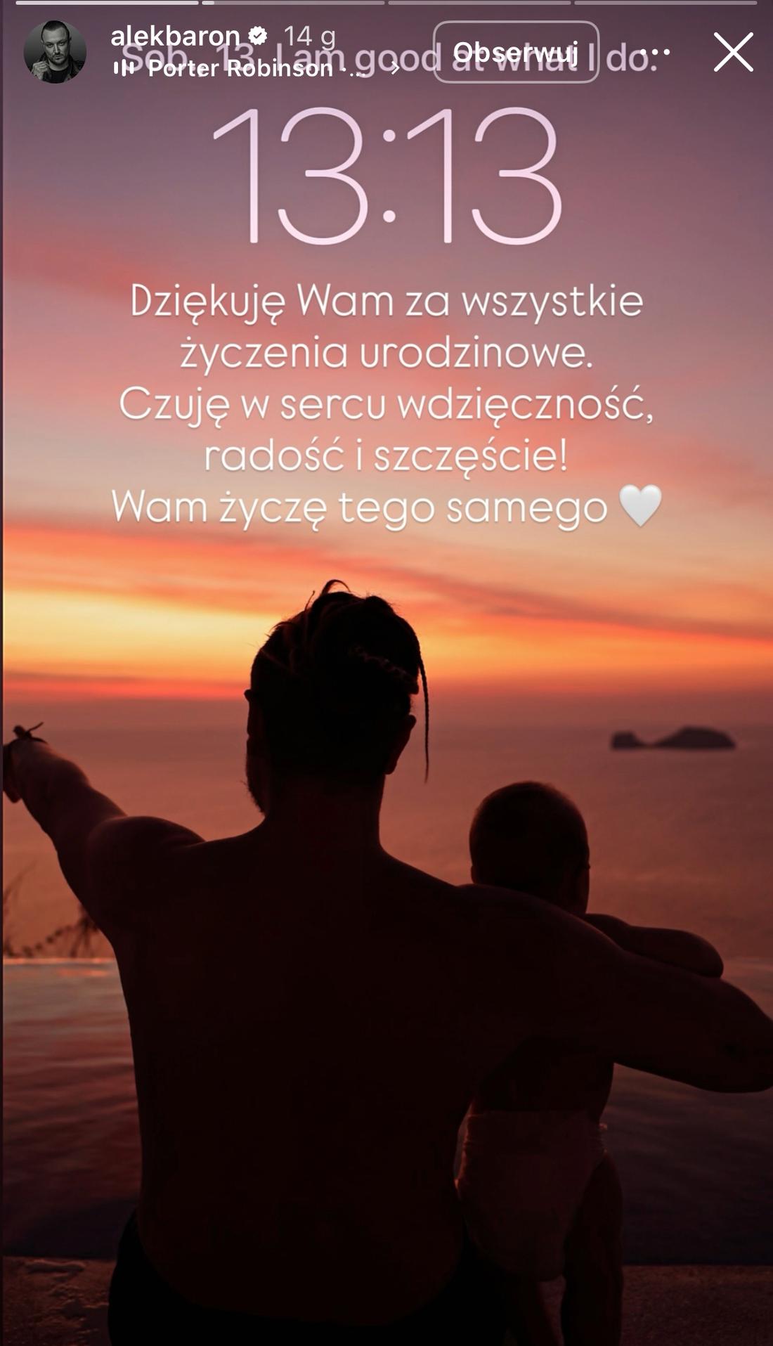 Aleksander Baron, fot. Instagram