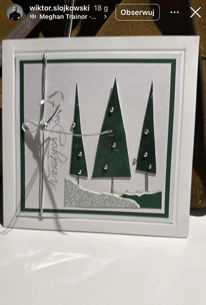 Kartka świąteczna od Pierwszej Damy. Takie życzenia rozsyła Marta Nawrocka, fot. Instagram