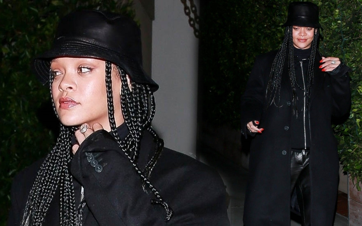 Rihanna cała na czarno w NAJBRZYDSZYCH butach świata (FOTO)