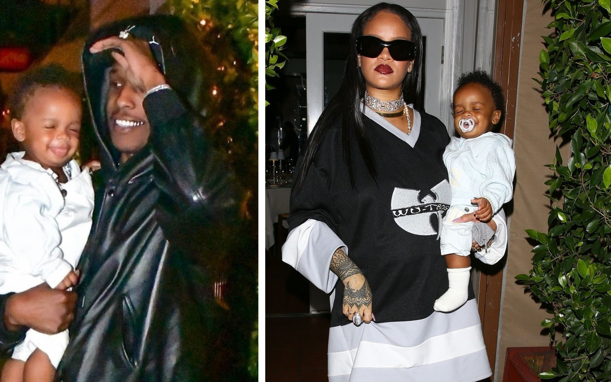 Rihanna i A$AP Rocky na rodzinnej kolacji. Ich synek skradł show (ZDJĘCIA)