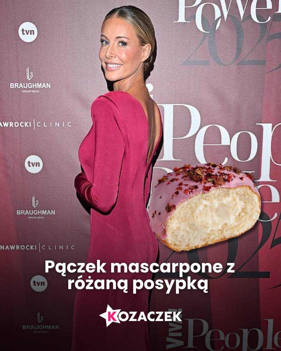 Małgorzata Rozenek jak pączek z mascarpone i różaną posypką