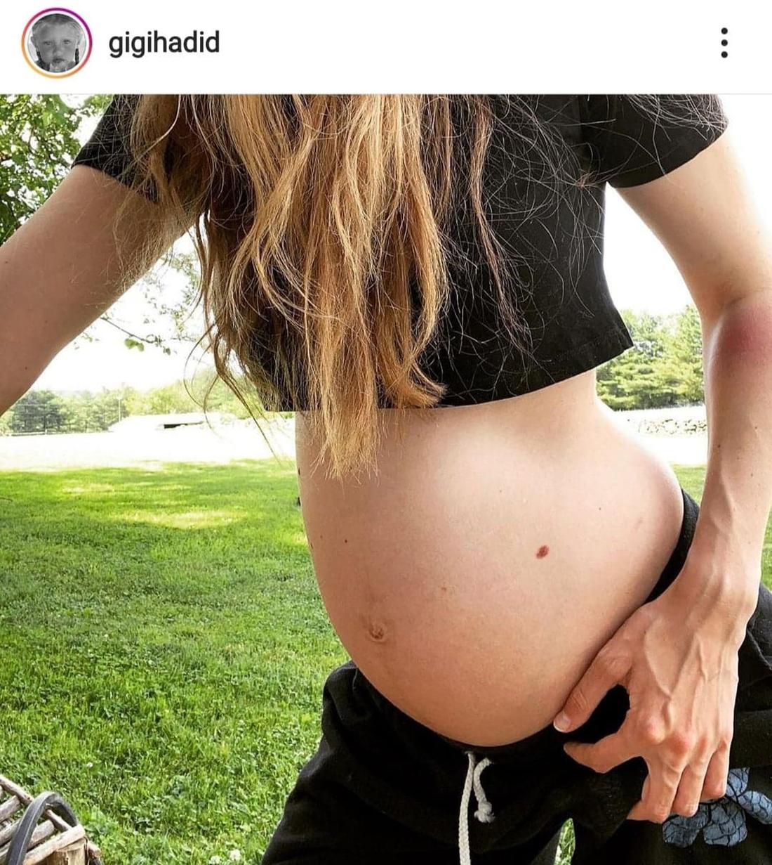 Gigi Hadid odsłania ciążowy brzuch