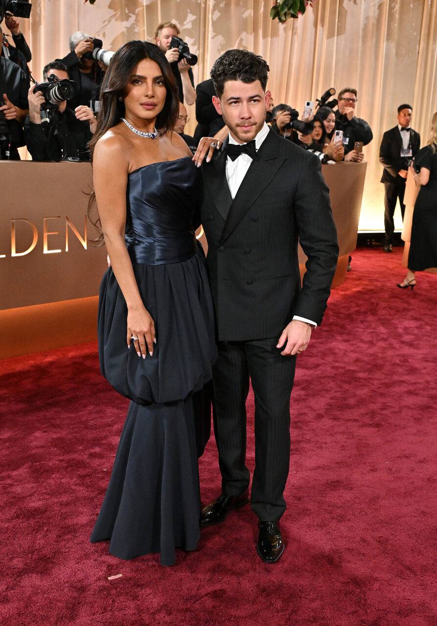 Priyanka Chopra i Nick Jonas, Złote Globy 2026, fot. Forum