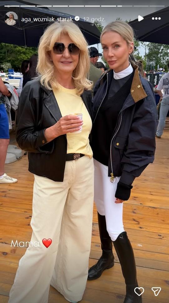 Agnieszka Woźniak-Starak z mamą, fot. Instagram