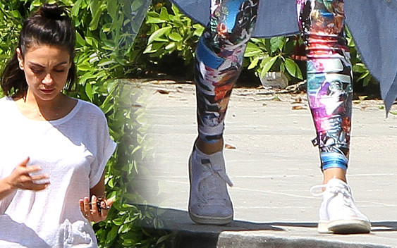 Bardzo SMUTNA Mila Kunis podczas porannego treningu
