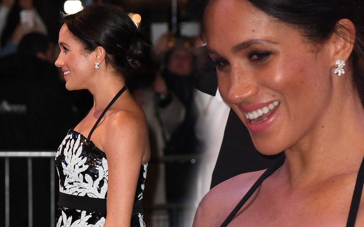 Meghan Markle w obcisłej kreacji! Jej brzuszek jest już naprawdę spory