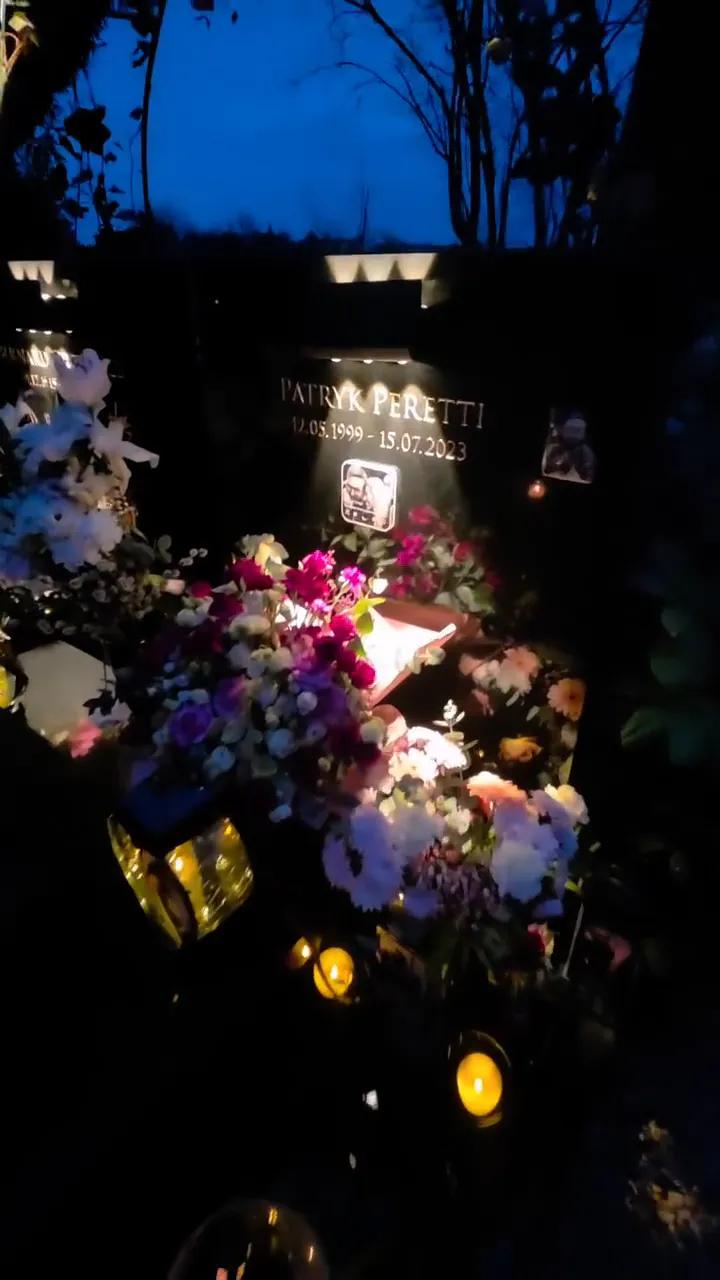 Grób Patryka Peretti, fot. Instagram