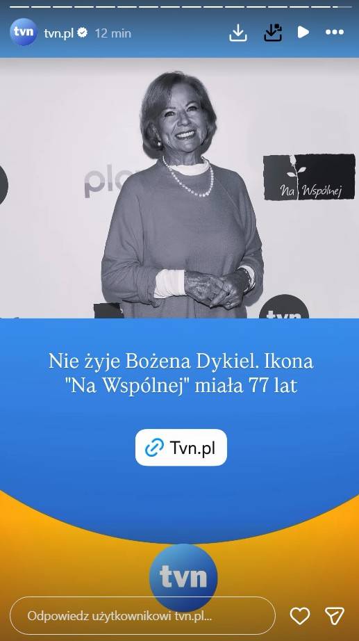 Pożegnanie Bożeny Dykiel, fot. Instagram