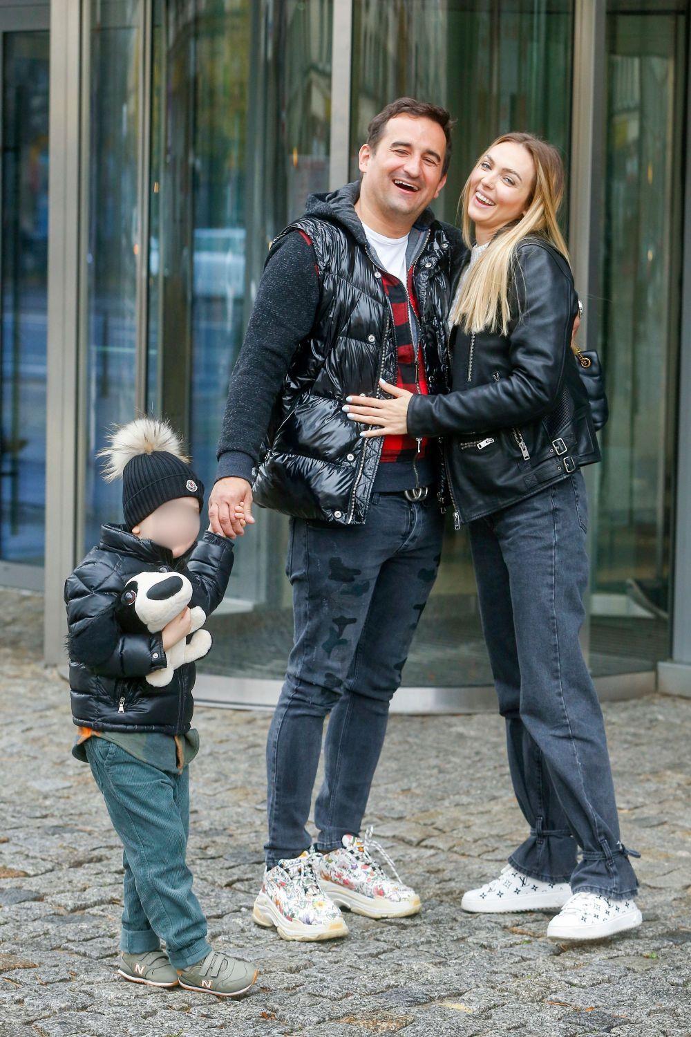 Marcela Leszczak i Michał Koterski z synkiem/AKPA