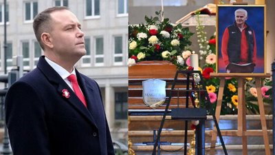 Pogrzeb Jacka Magiery. Tak pożegnał go Karol Nawrocki. Łzy stają w oczach