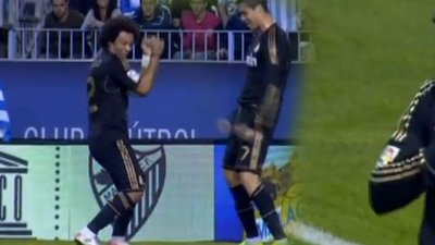 Cristiano Ronaldo tańczy na meczu (VIDEO)