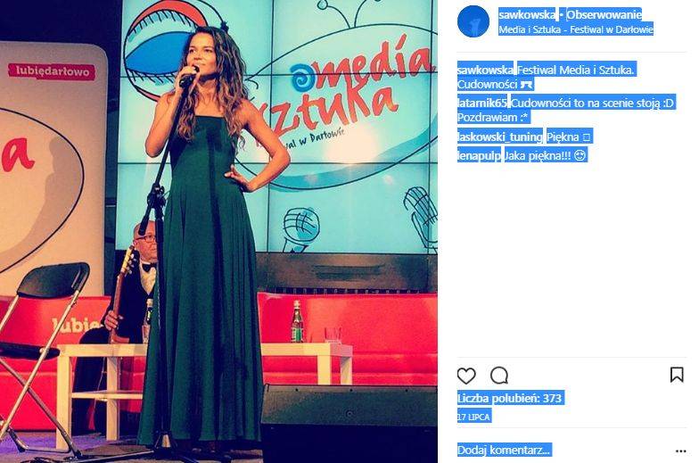 Karolina Sawka na Instagramie