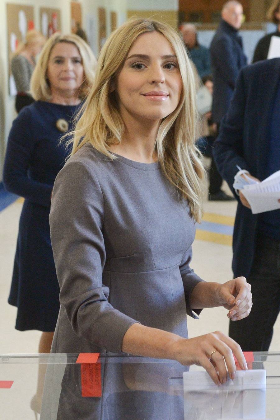 Kasia Tusk w ciąży poszła na wybory