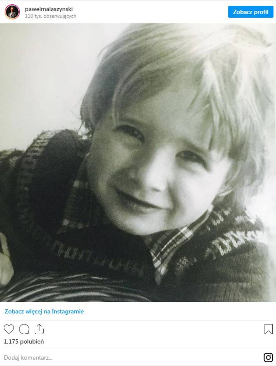 Paweł Małaszyński jako mały chłopiec.