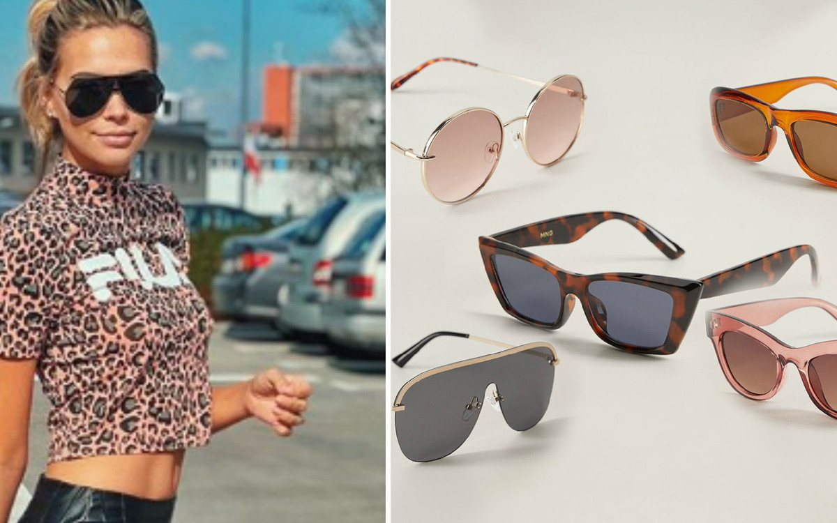 Świetny dodatek – okulary przeciwsłoneczne. Mamy model podobny do tego Sandry Kubickiej