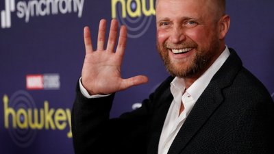 Piotr Adamczyk na czerwonym dywanie w Hollywood