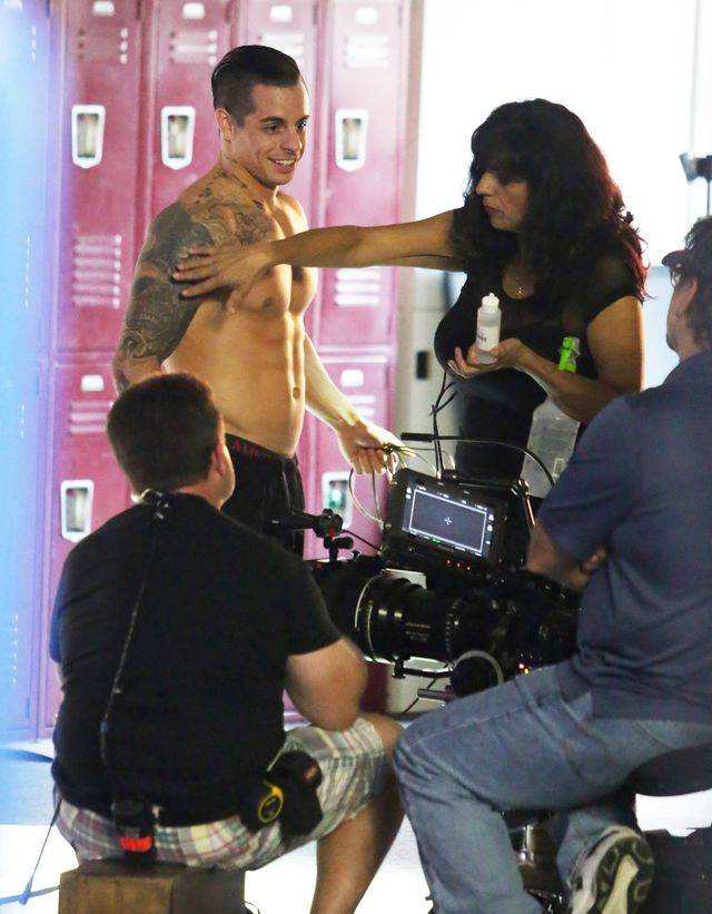 Casper Smart na planie filmu Street