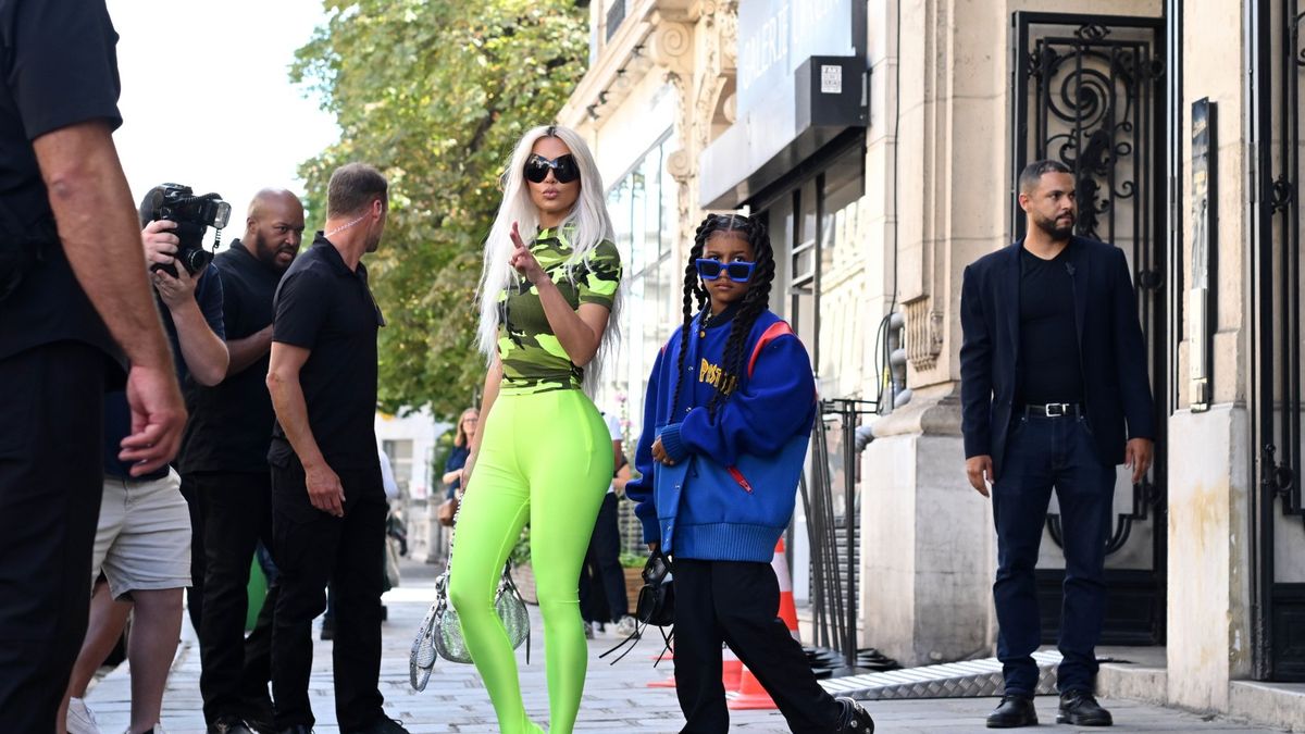 Kim Kardashian and Kris Jenner leaving Jean Paul Gaultier HQ in Paris. 05 Jul 2022,Image: 705249108, License: Rights-managed, Restrictions: World Rights, Model Release: no, Pictured: Kim Kardashian and North West, Credit line: Raw Image LTD/MEGA / The Mega Agency / Forum