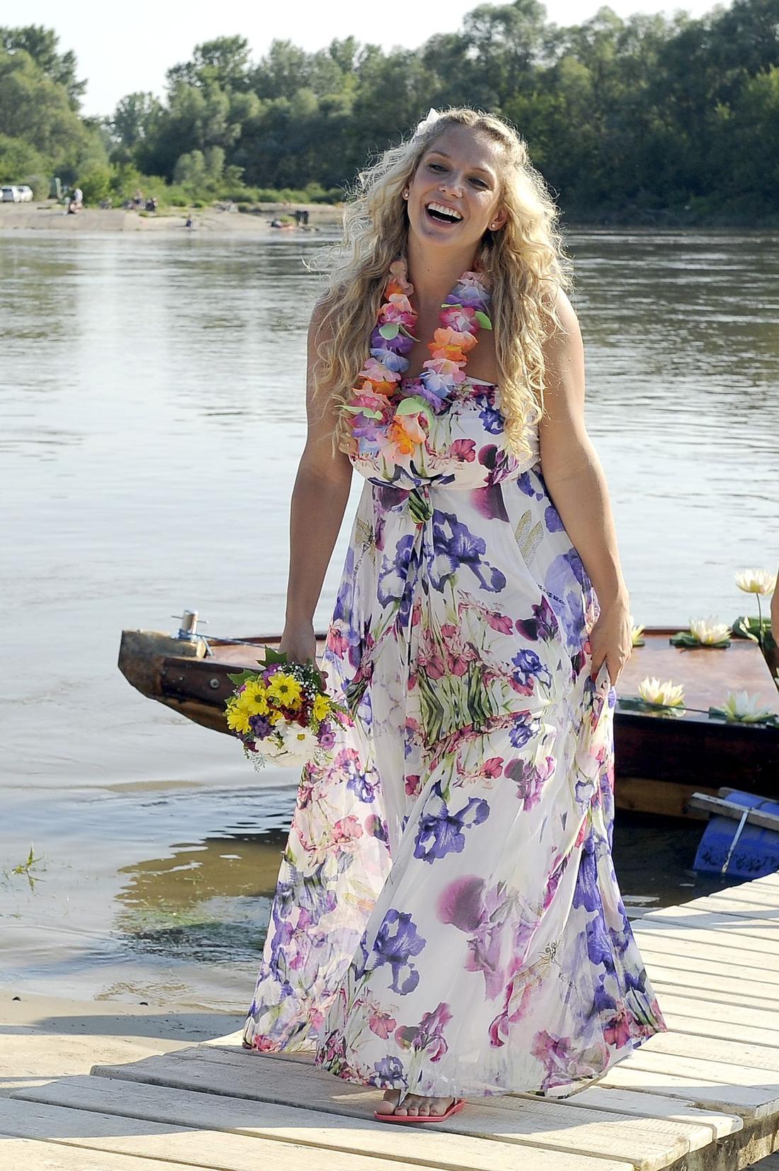 Joanna Liszowska na planie "Przyjaciółek"