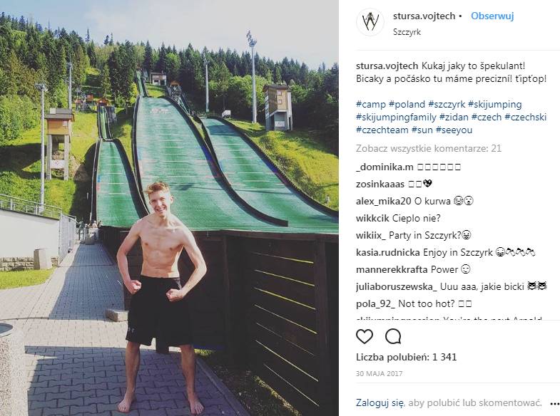 Skoczek narciarki pokazał się BEZ KOSZULKI. Nie tego się spodziewaliśmy…