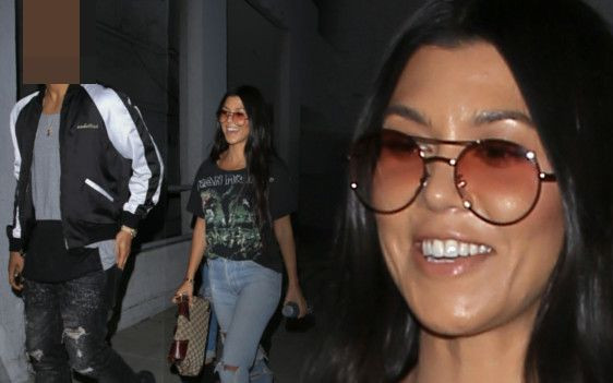 Uśmiechnięta Kourtney Kardashian na randce ze znanym aktorem