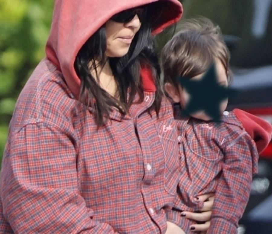 Kourtney Kardashian i Travis Barker na rodzinnym lunchu. Spójrzcie na Rocky’ego. Jaki już duży!
