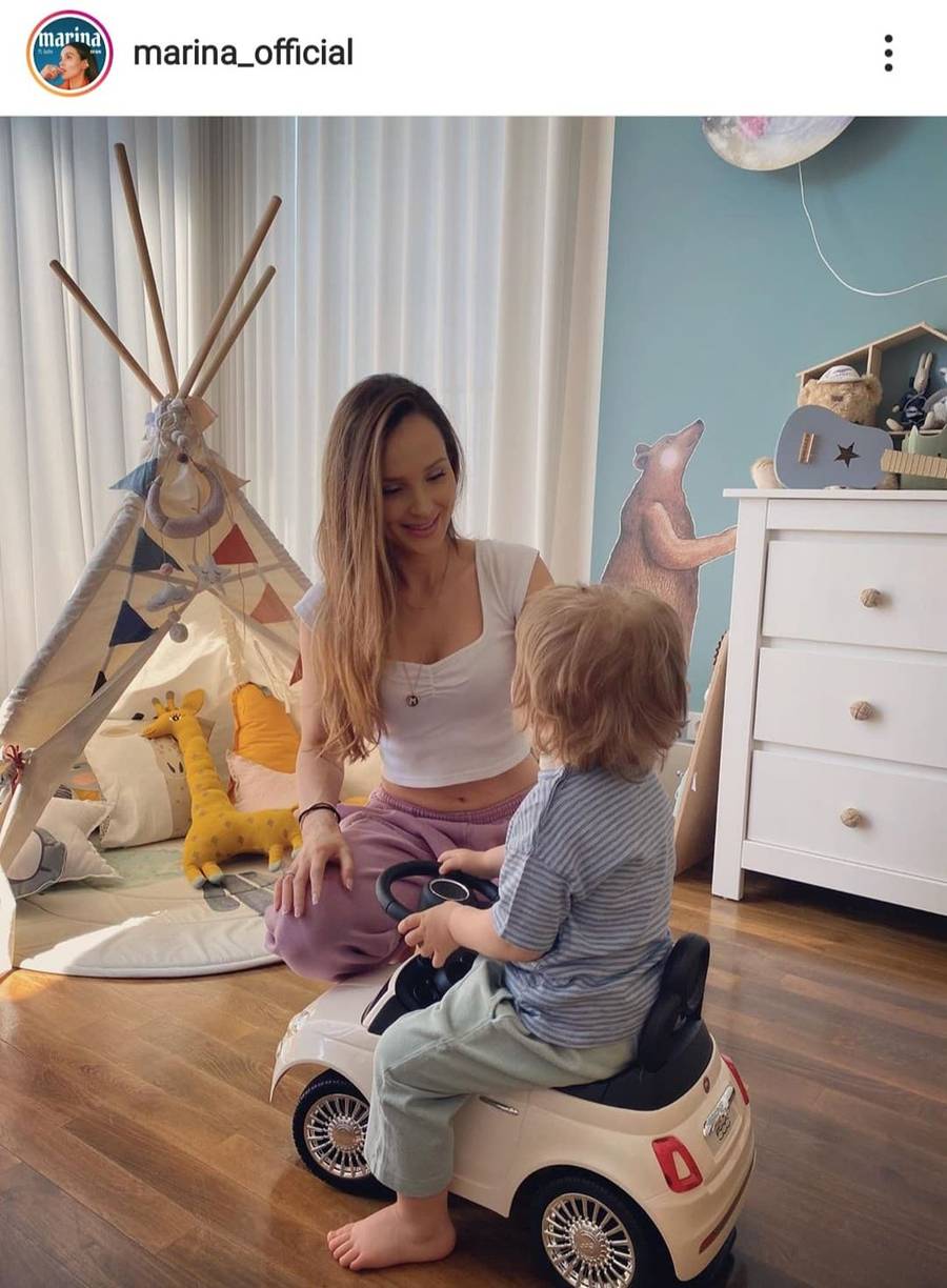 Marina Łuczenko-Szczęsna z synem