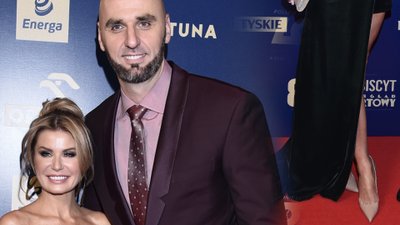Marcin Gortat z partnerką na Gali Mistrzów Sportu. Postawiła na DEKOLT (ZDJĘCIA)