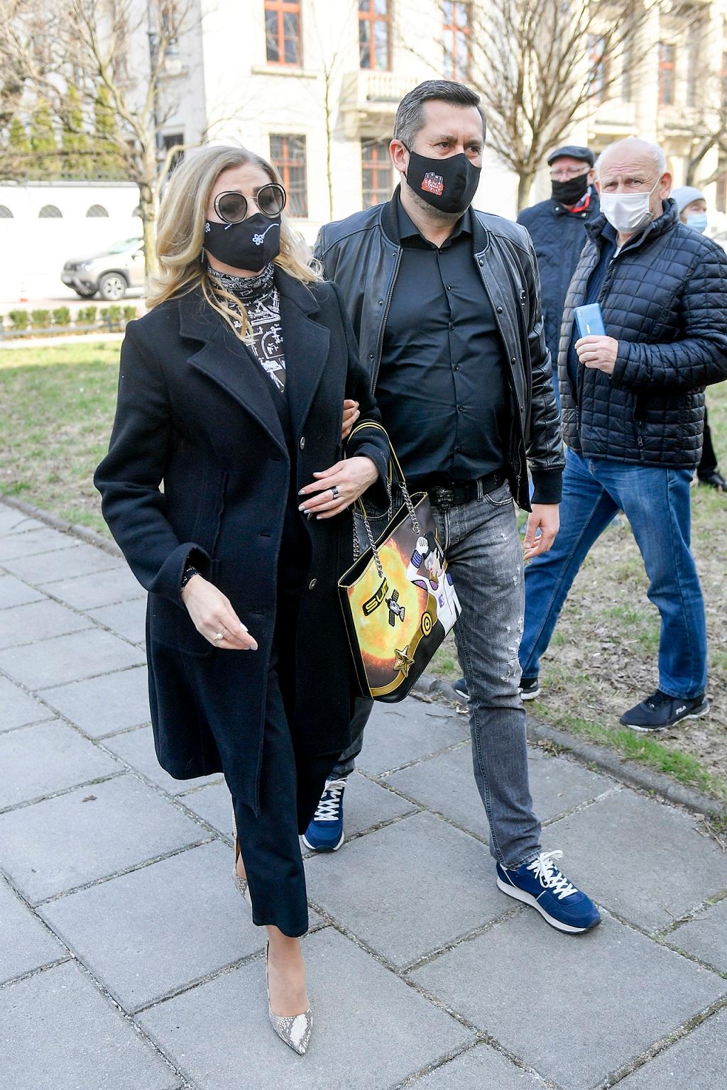 Norbi z żoną na pogrzebie Krzysztofa Krawczyka.