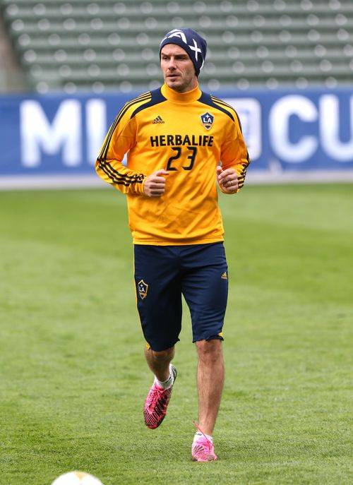 David Beckham na ostatnim treningu z Los Angeles Galaxy