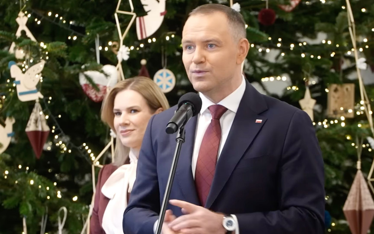 Wieczór kolęd, a Nawrocki wycina taki numer. Nie mógł się powstrzymać. Jest nagranie