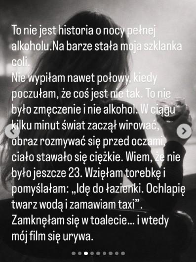 Agnieszka Hyży o pigułce gwałtu, fot. Instagram