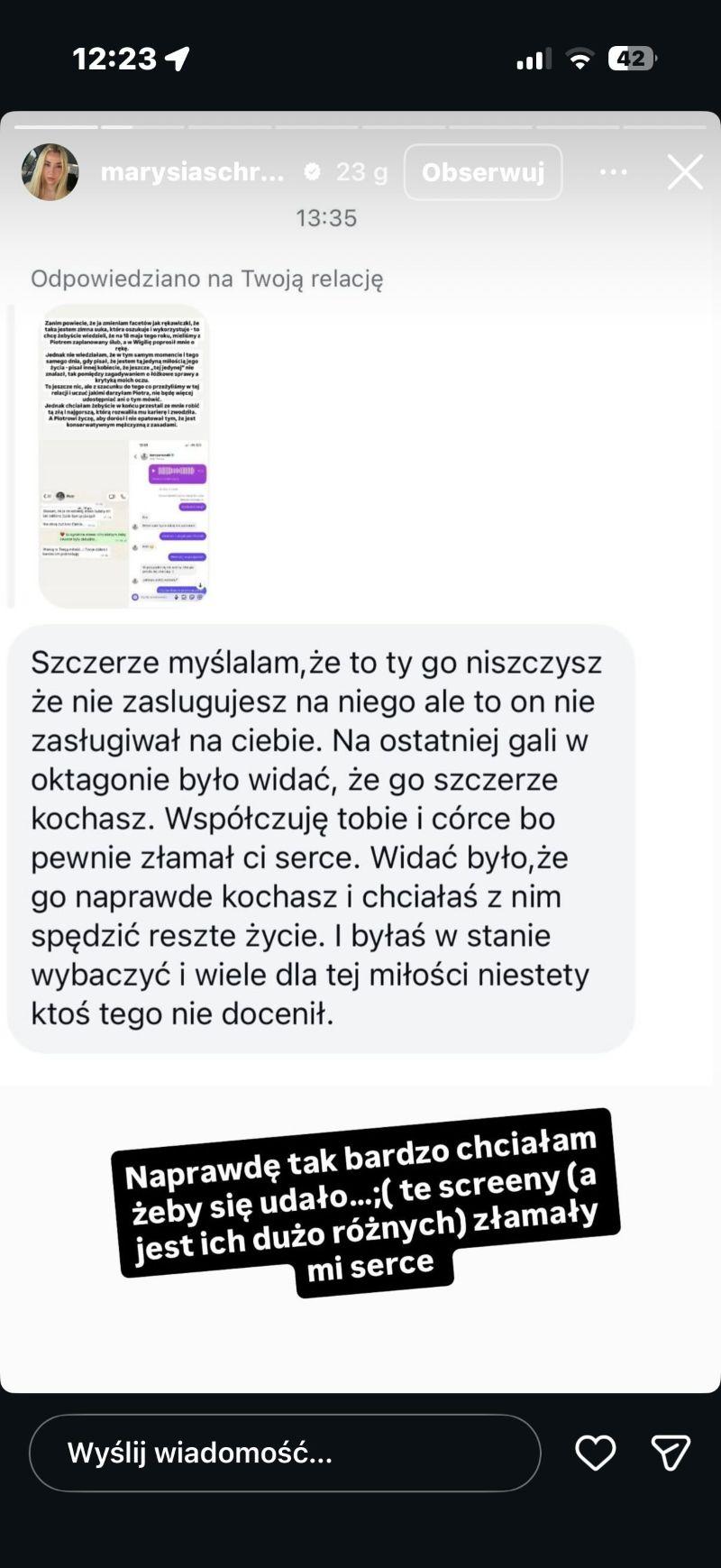 Marianna Schreiber i Piotr Korczarowski, fot. Instagram/marysiaschreiber/