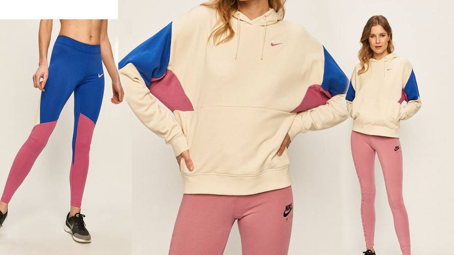 Rózowo-niebieski dres nike