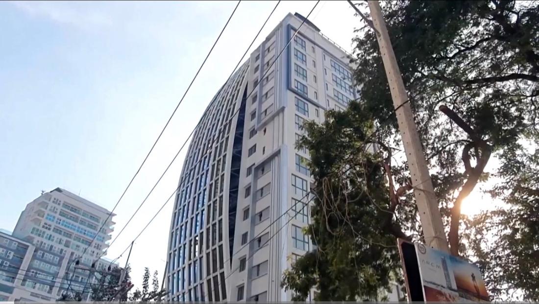 Wieżowiec, z którego wypadł Quentin Griffiths, fot. X