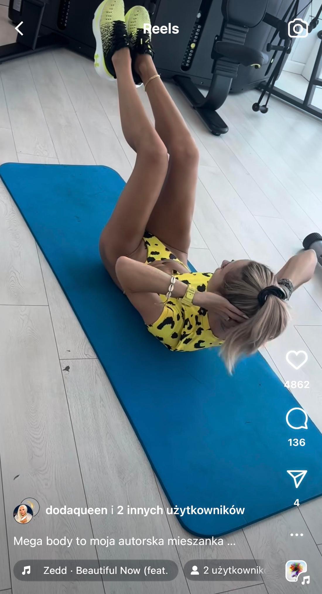 Doda podczas ćwiczeń