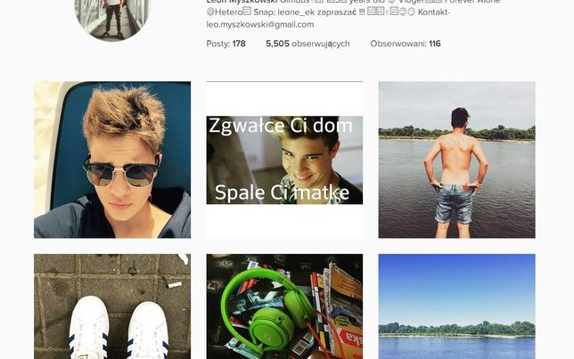 Syn Steczkowskiej wrzucił na Instagram kontrowersyjną fotkę