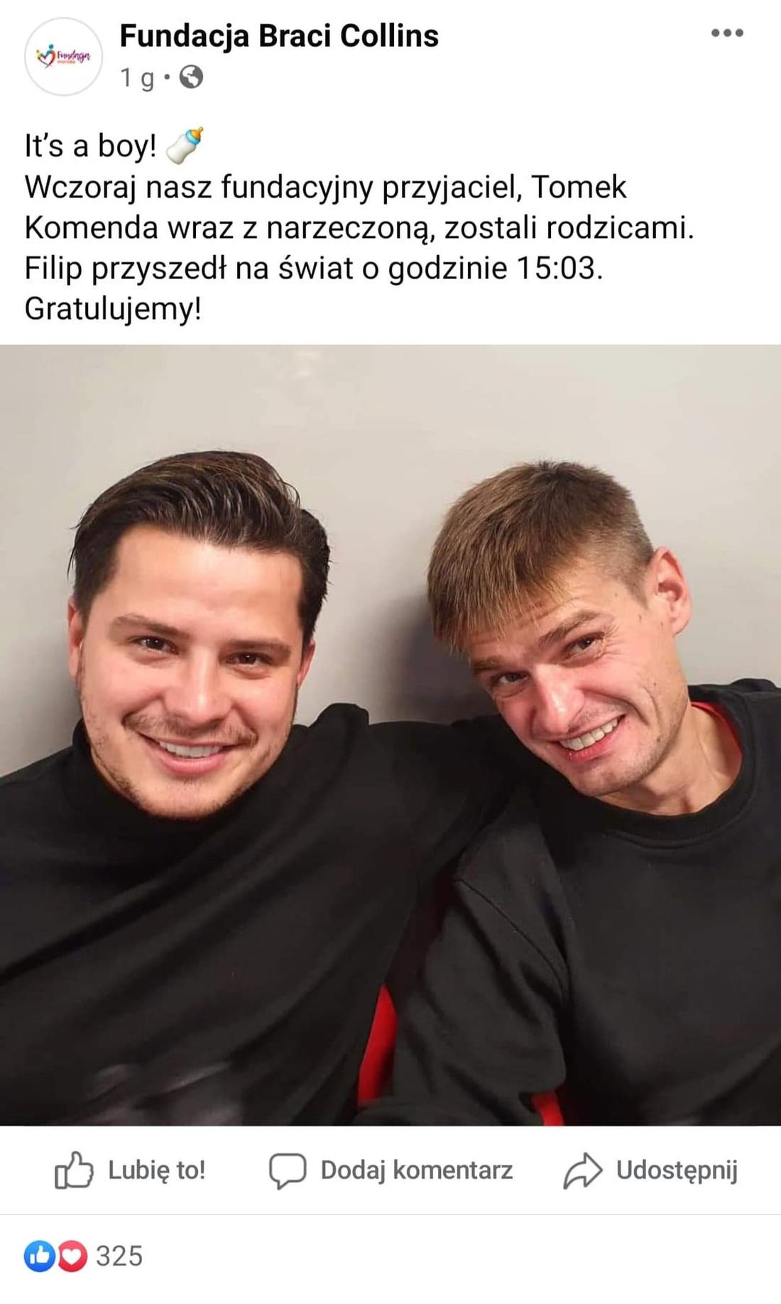 Tomasz Komenda został ojcem