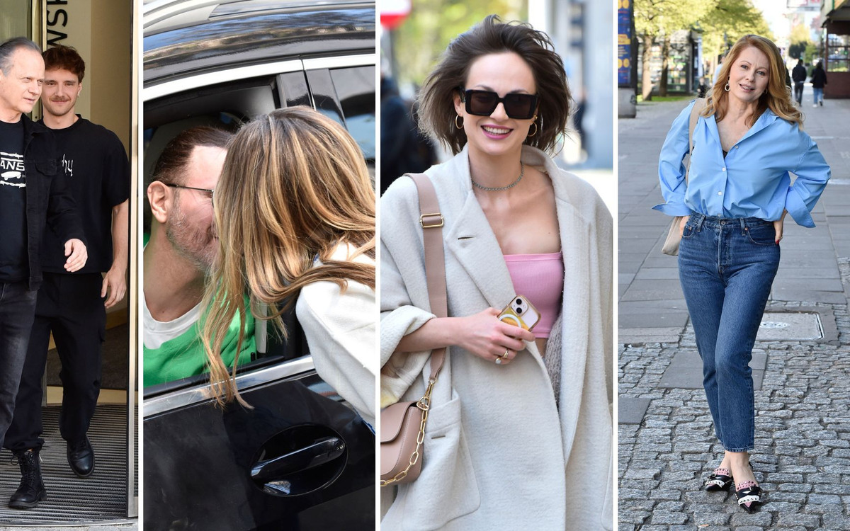 Gwiazdy Dzień Dobry TVN. Majdan znów odbiera Małgorzatę Rozenek z pracy, Maciej Musiał pojawił się z tatą