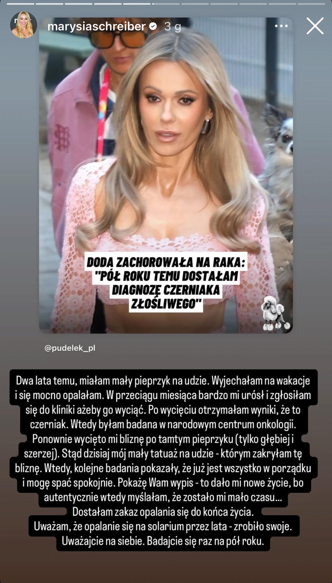 Marianna Schreiber, fot. Instagram. 