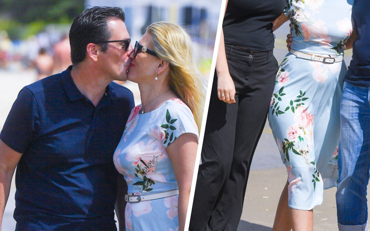 Katarzyna Bonda pozuje z narzeczonym na plaży w Międzyzdrojach. Cudowna para!