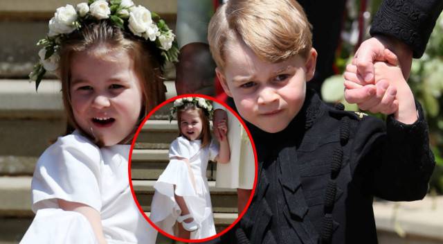 Wygibasy księżniczki Charlotte skradły uroczystość zaślubin Meghan i księcia Harry’ego